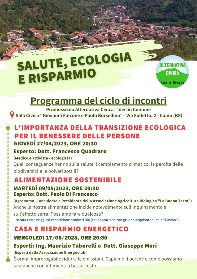 Salute ecologia risparmio locandina